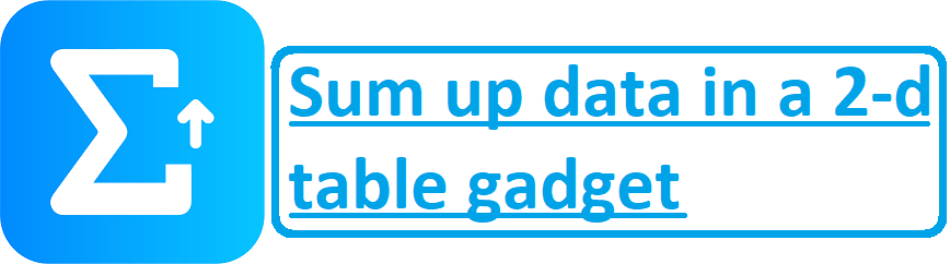 2-d table gadget configuration