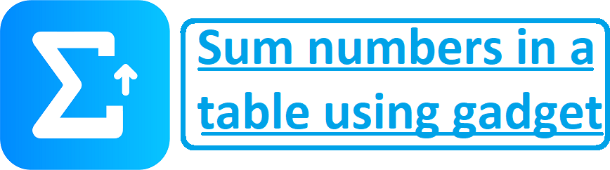 Table gadget configuration